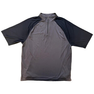 5.11 Tactical Shirt Mens Extra Large Gray Black Short Sleeve Half Zip Gorpcore